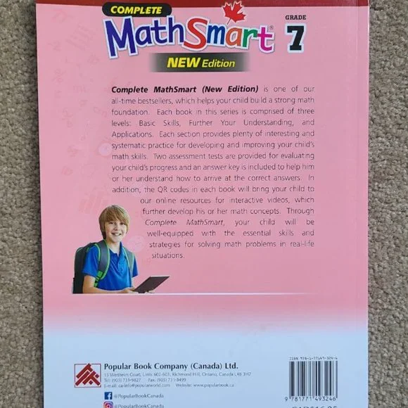 4/$20 Complete MathSmart 7: Grade 7 -‎ Paperback - Picture 8 of 8